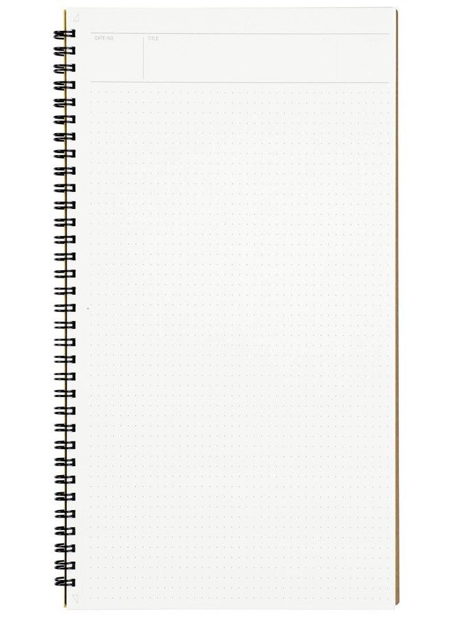 Maruman Mnemosyne Dot Grid Notebook- A4, 11.69" x 9.25", 70 Sheets / 140 Pages, 5mm Dotted Journal, Perforated Pages & Wire-Bound to Lay Flat, Black, Made in Japan - Image 4