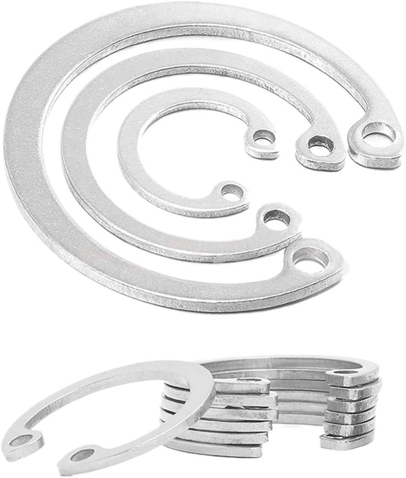 External Large Retaining Ring, 1-40pcs 8mm to 75mm C Type Internal Circlips Retaining Rings for Bores CirClip 304 A2 Stainless Steel(40mm (1pc)) - Image 2