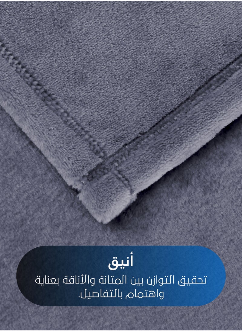 Master Home Textile - Lightweight Velvet Blanket, Mora Series, 350GSM, Single Size 230 x 170 cm, Extra Soft All Season Fleece Blanket, Bed And Sofa Blanket - Image 1