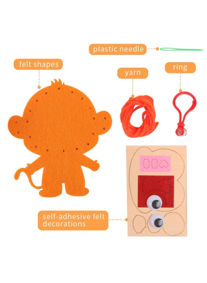 بيبي لاند 6 قطع من نالاكال للفنون والحرف اليدوية للاطفال مجموعات الحرف لمجموعات خياطة الحيوانات العاب تعليمية في مرحلة ما قبل المدرسة الخياطة مجموعة لعب يدوية - Image 3