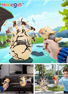 MEBEGIN Target Shooting Kit with 8 Soft Beads and Shooting Toy, Dinosaur Shooting Toys, Fun Safe Shooting Game with Dinosaur Dart Boards, Learning Educational Play Set, Suitable for Family Activities and Parties, Ideal Gift for Kids Aged 8+  - Image 1