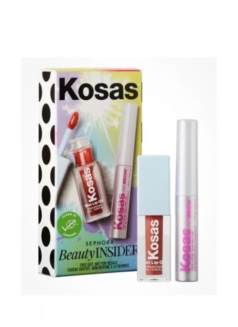 Kosas - Beauty Insider Wet Lip Oil Gloss & Air Brow Clear -1.77G - Image 1