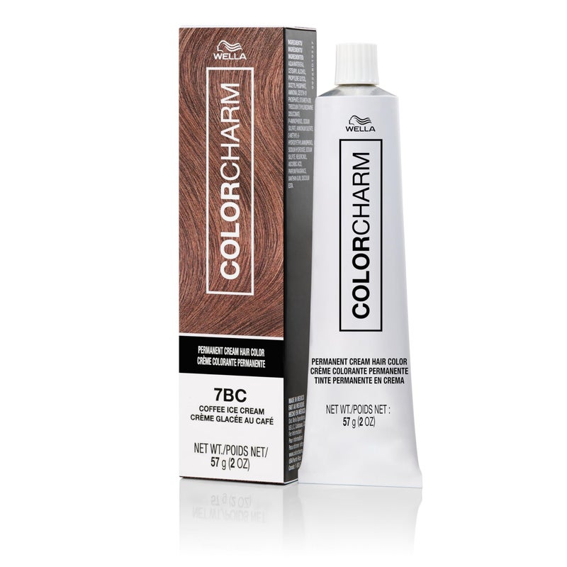 COLORCHARM Permanent Cream Hair Color, 7BC Coffee Ice Cream, 2 oz. - Image 1