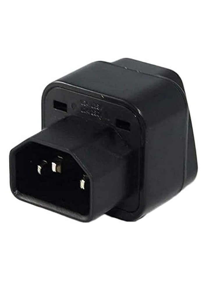 erorex C14 To Universal Female Power Adapter AC Power Plug Connector Black  - Image 3