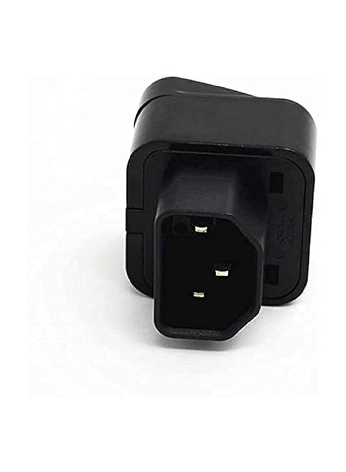 erorex C14 To Universal Female Power Adapter AC Power Plug Connector Black  - Image 2