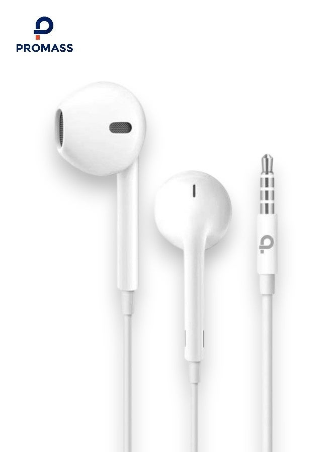 بروماس سماعات أذن سلكية مزودة ميكروفون وبمقبس 3.5 ملم، سماعات أذن مريحة ملائمة لايفون وألعاب الكمبيوتر والسفر بالطائرة والمدرسة وسامسونج واندرويد وايباد. - Image 1