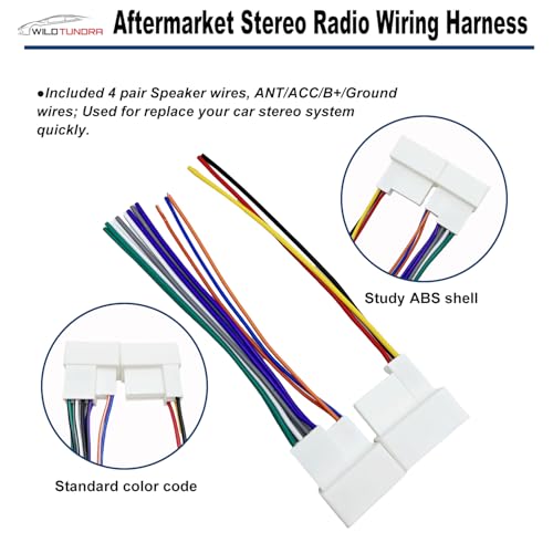 WildTundra Car Radio Wiring Harness for Hyundai 2012-2017 KIA 2010-2018 Aftermarket Car Stereo Wiring Harness Connector for Elantra Sonata Accent Sportage Sorento Car Stereo Radio Wiring Harness Cable Install - Image 4