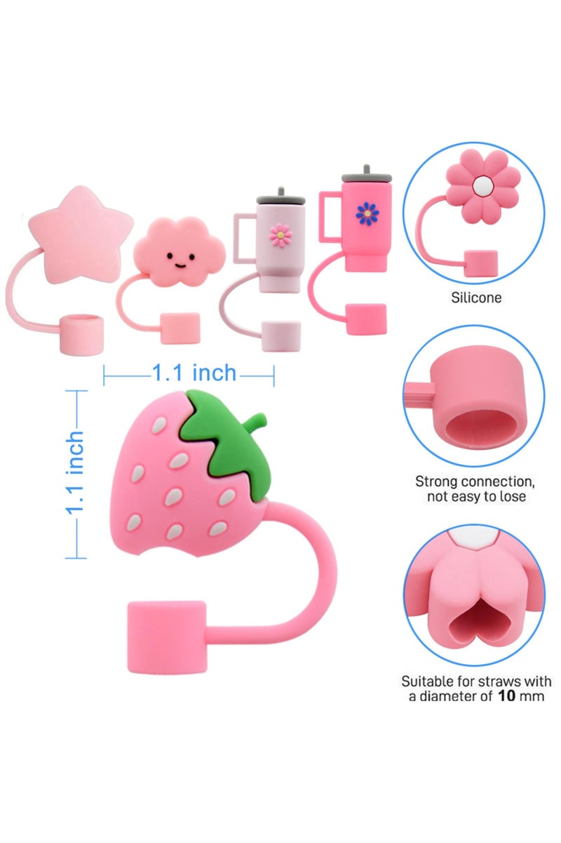 يلا بيك غطاء ماصة لكوب ستانلي من  متوافق مع كوب 887 مل و1.2 لتر، أغطية رأس 10 ملم 1 سم مقاومة للغبار وقابلة لإعادة الاستخدام لديكور الحفلات - Image 2