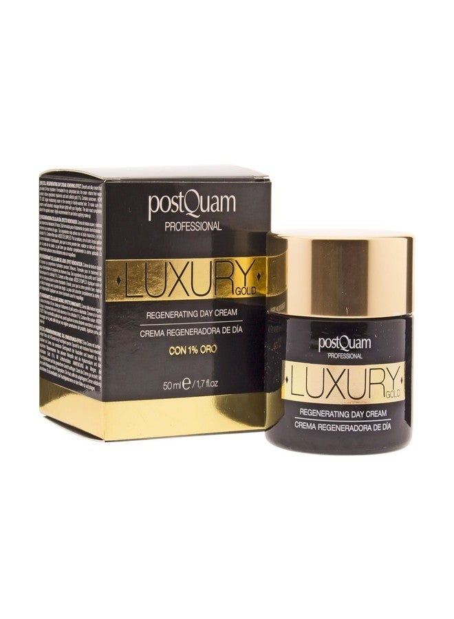 POSTQUAM Professional Luxury Gold Regenerating Day Cream 50ml - Spanish Products - Hydrating And Regenerating - Maintains Moisture Balance - Light And Clarity - Hyaluronic Acid - Image 1