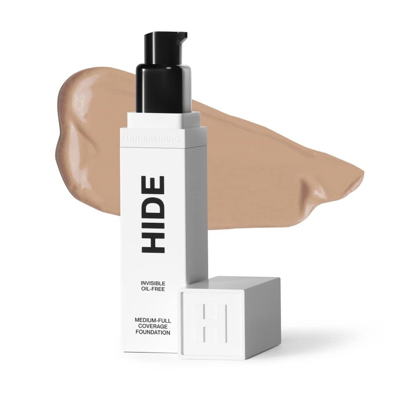HIDE PREMIUM Liquid Foundation MultiUse Waterproof Foundation MediumFull Coverage Foundation Shades for All Skin Types See Shade Finder Natural Beige 1 fl oz