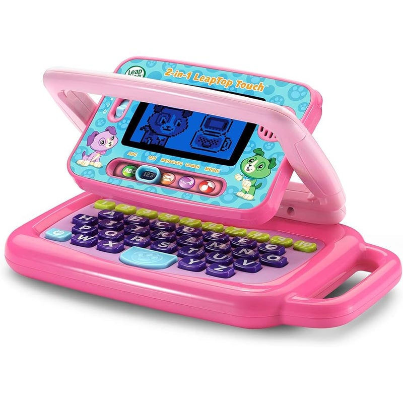 LeapFrog 2-in-1 LeapTop Touch Laptop for Kids, Educational Bilingual Toy That Converts from Laptop to Tablet, Learning Letters, Numbers, and Messages, Pink - Image 3