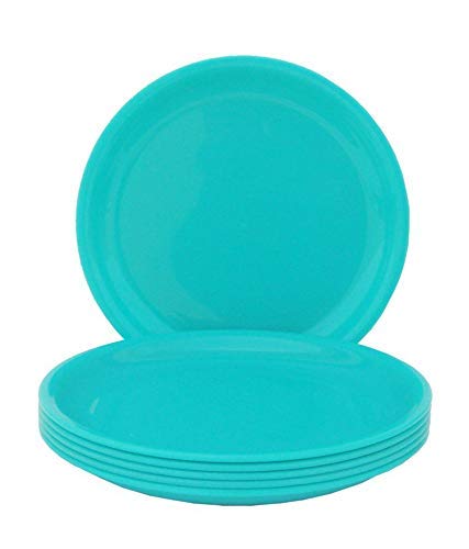 Everbuy Microwavable Full Plate Everyday Use Dinner Dishes (Set of 6, Green) (Made in India) - Image 4