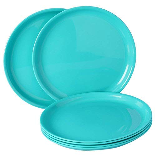 Everbuy Microwavable Full Plate Everyday Use Dinner Dishes (Set of 6, Green) (Made in India) - Image 5