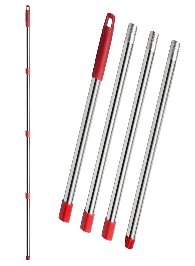 Hibaby 4-Section Spin Mop Replacement Handle- 2.5-5 Foot Mop Handle Replacement Stick Only Compatible with O Cedar EasyWring Spin Mop Base (Mop Head Not Included) - Image 1