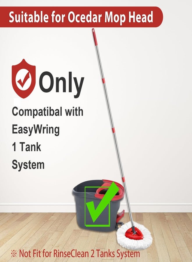 Hibaby 4-Section Spin Mop Replacement Handle- 2.5-5 Foot Mop Handle Replacement Stick Only Compatible with O Cedar EasyWring Spin Mop Base (Mop Head Not Included) - Image 3