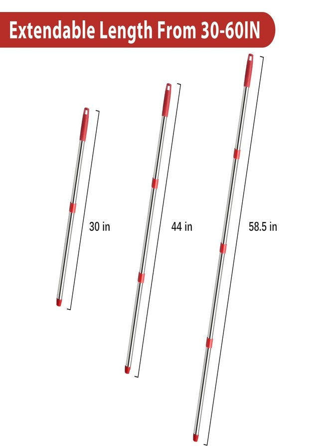 Hibaby 4-Section Spin Mop Replacement Handle- 2.5-5 Foot Mop Handle Replacement Stick Only Compatible with O Cedar EasyWring Spin Mop Base (Mop Head Not Included) - Image 2