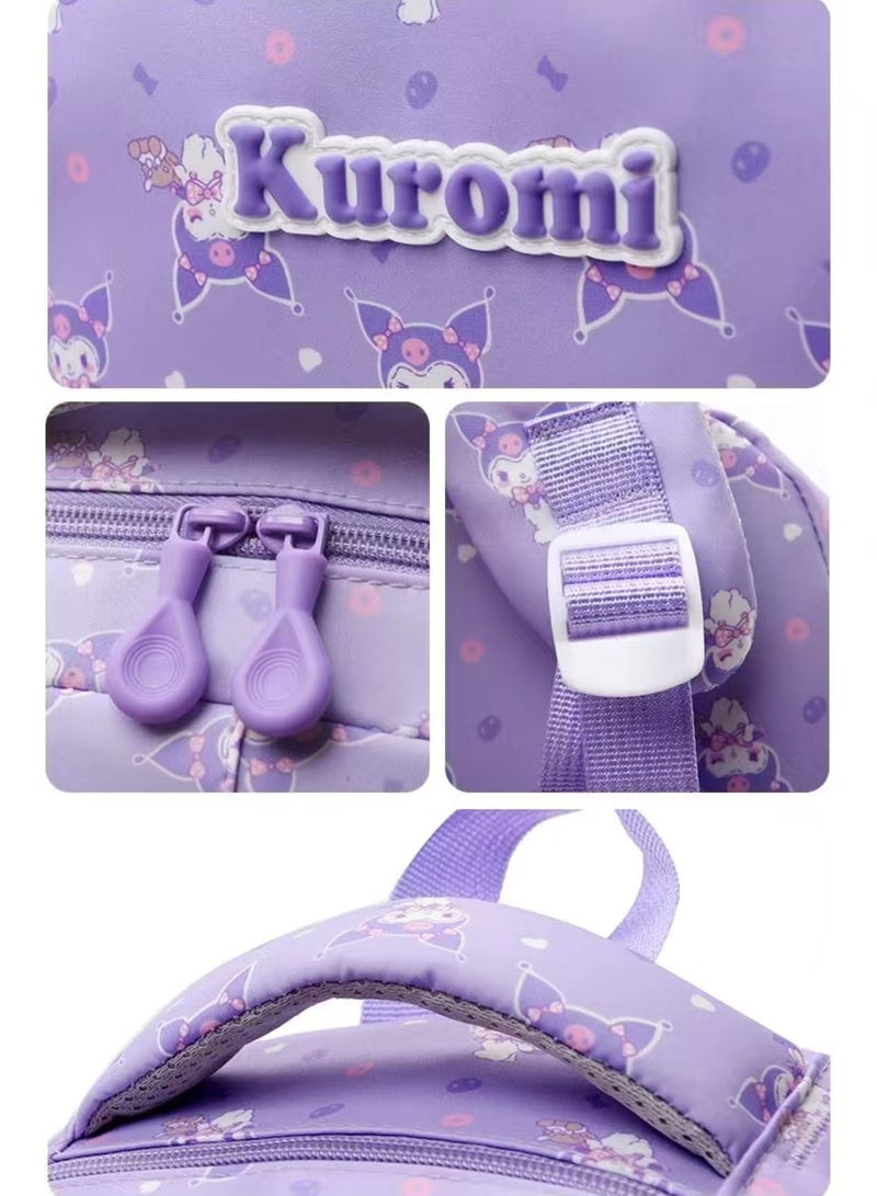 kuromi جديد أسلوب تلميذ فتى بنت حقيبة , مدرسة سفر أرجوانيّ حقيبة , أطفال حقيبة الظهر . - Image 3