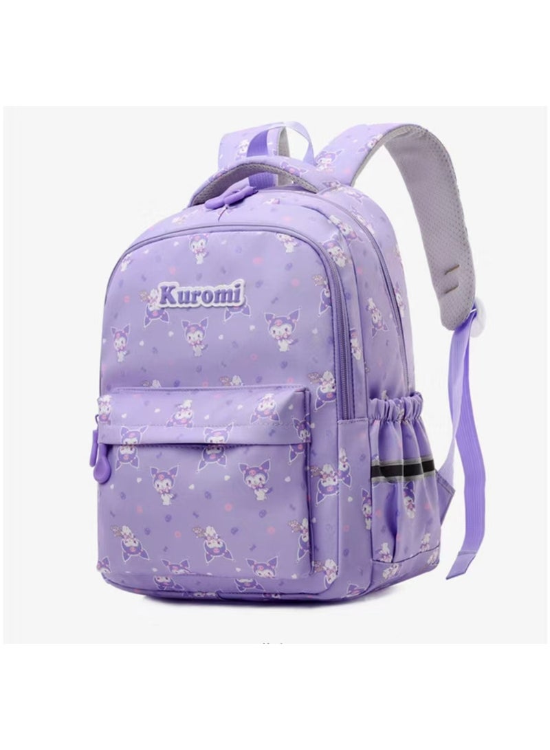 kuromi جديد أسلوب تلميذ فتى بنت حقيبة , مدرسة سفر أرجوانيّ حقيبة , أطفال حقيبة الظهر . - Image 1
