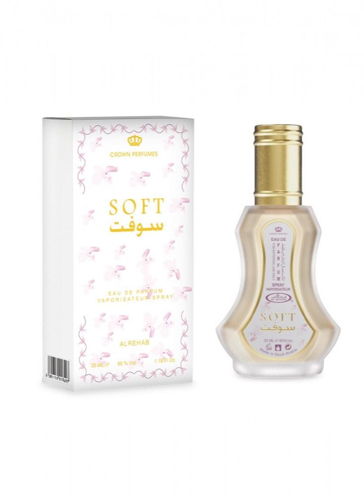 Al Rehab Perfumes Soft 35 ml - 6 Pieces Eau de Parfum - for women