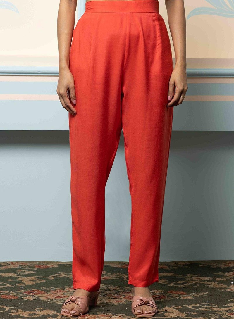 ISHIN Women's Multicoloured Viscose Blend Embellished Tunic Full Length Casual Straight Fit Kurta Set - Image 3