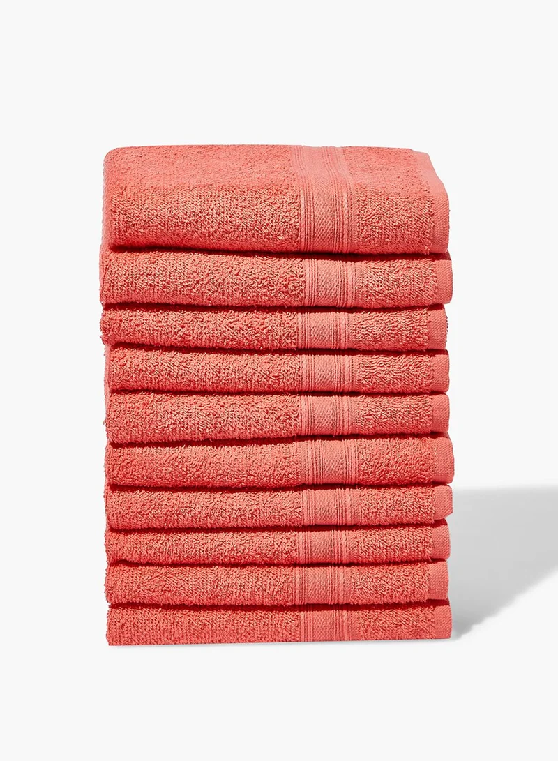 Amal Set Of 10 Face Towels 400 Gsm