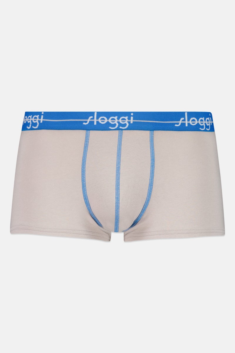sloggi Men 2 Piece Brand Logo Boxer Brief, Grey - Image 3