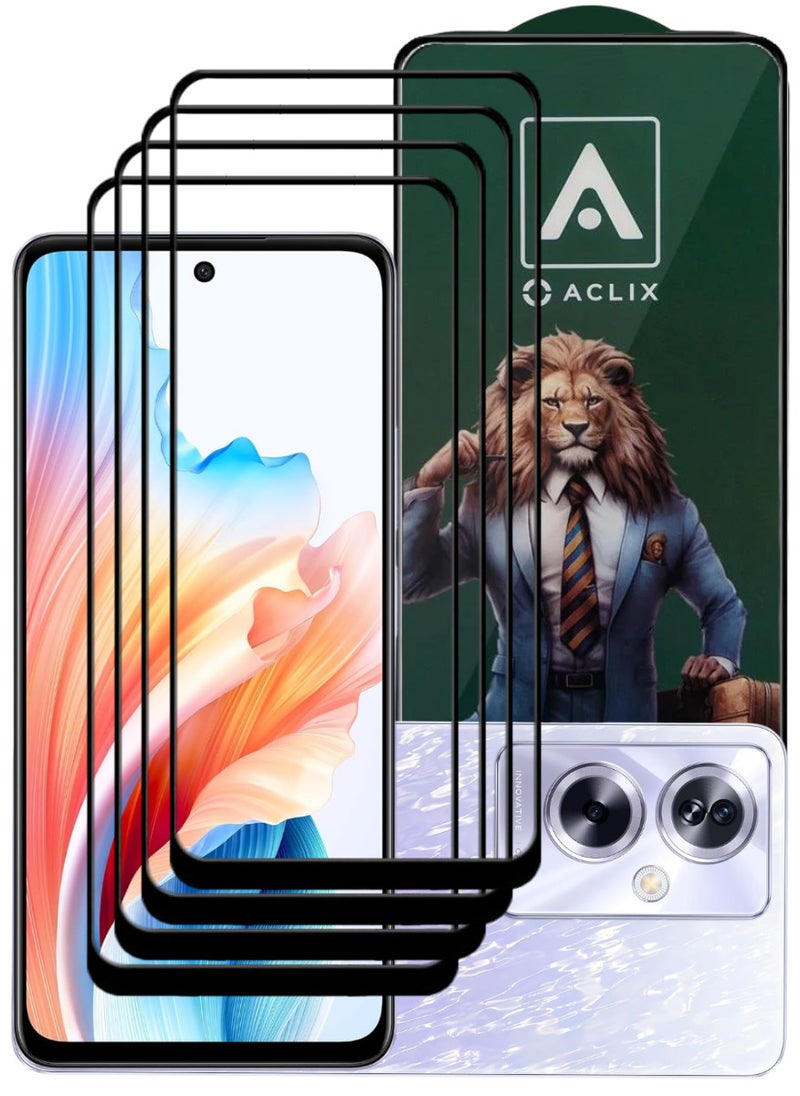 ACLIX 4 Pieces Antistatic ESD Dustproof Premium Quality High Definition Tempered Glass Screen Protector Designed For Oppo A79 - Image 1