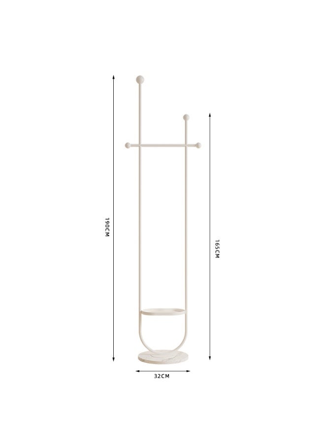 Y&D U Shape Metal Coat Rack White Coat Rack Freestanding with  Marble Base Floor-standing Coat Stand Floor Hanger 190CM  - Image 2