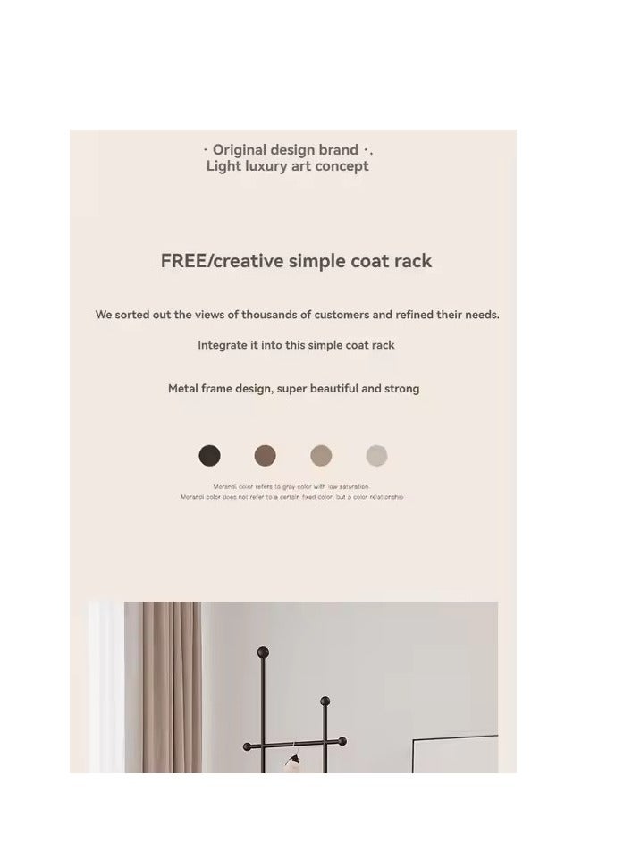 Y&D U Shape Metal Coat Rack White Coat Rack Freestanding with  Marble Base Floor-standing Coat Stand Floor Hanger 190CM  - Image 4