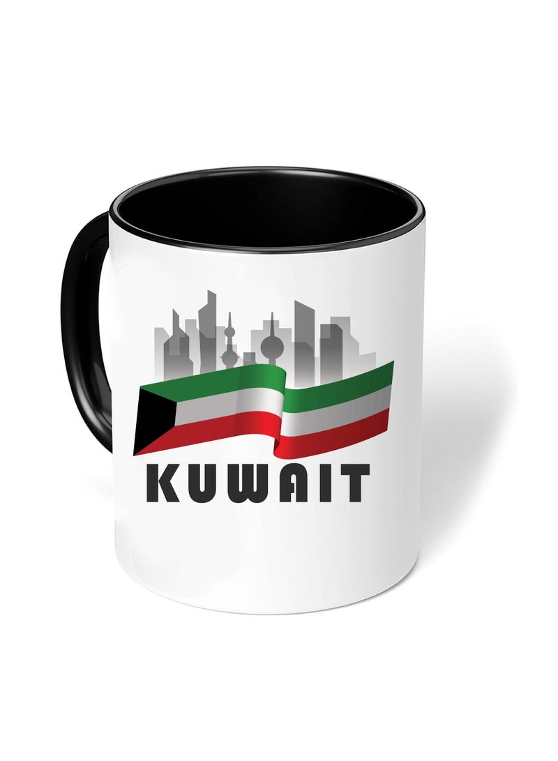 Kuwait National Day Sleek and Stylish Two-Tone Ceramic Coffee Mug - Kuwait Skyline Mug - Perfect for Kuwait National Day - 11 Oz - Image 3