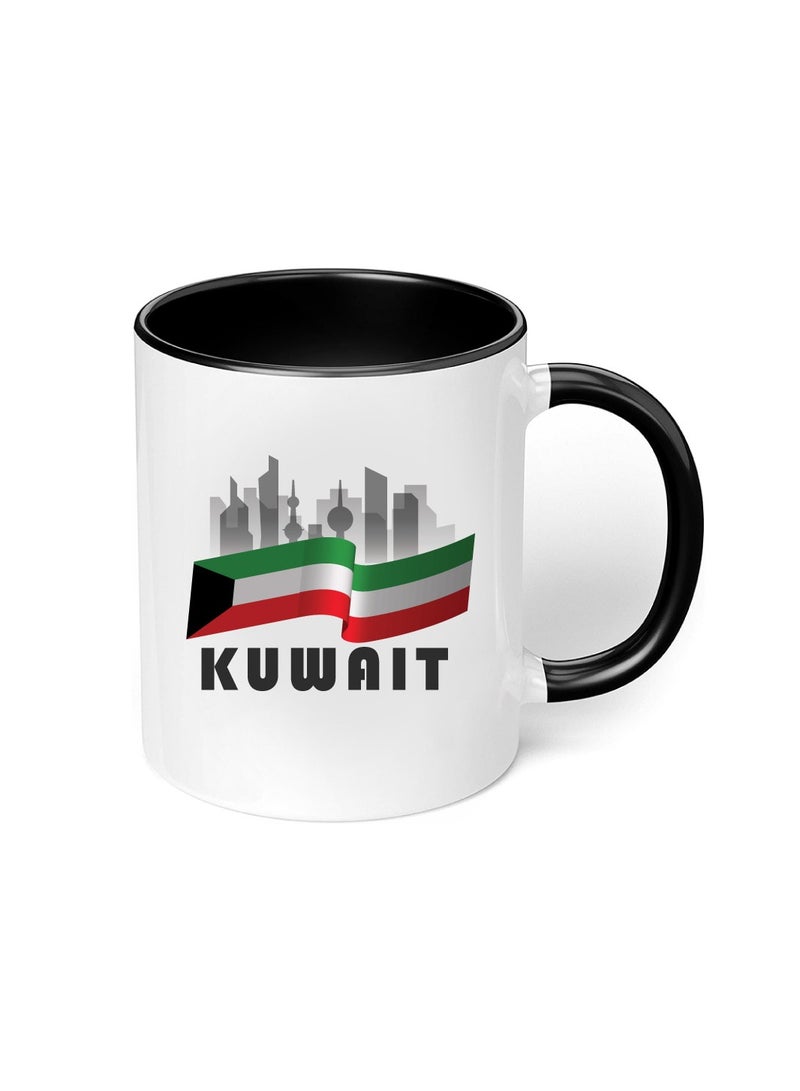 Kuwait National Day Sleek and Stylish Two-Tone Ceramic Coffee Mug - Kuwait Skyline Mug - Perfect for Kuwait National Day - 11 Oz - Image 5