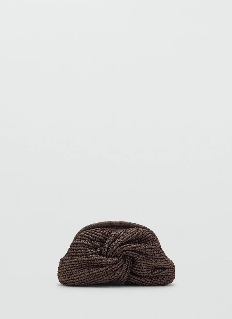 MANGO Natural Fibre Handbag