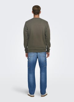 Only & Sons Crew Neck  Printed Football Sweatshirt  - Image 2
