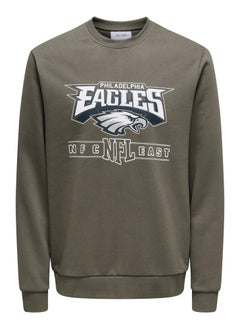 Only & Sons Crew Neck  Printed Football Sweatshirt  - Image 5