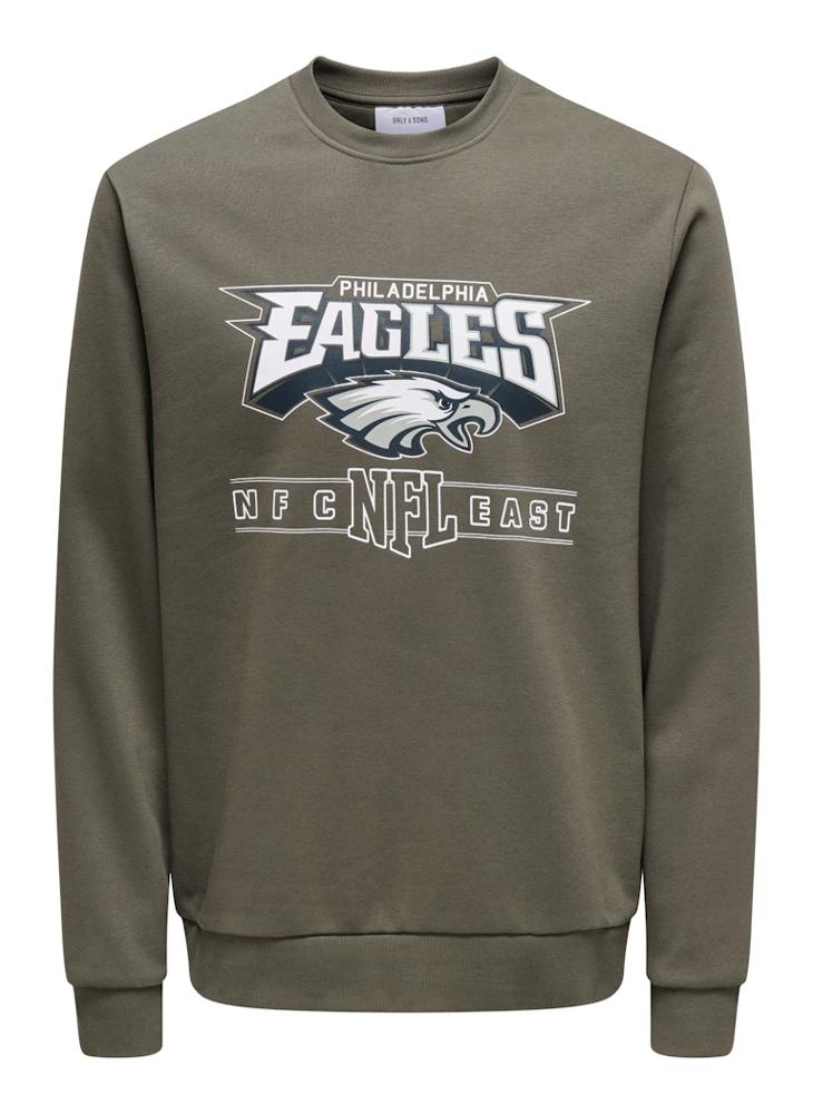 Only & Sons - Crew Neck  Printed Football Sweatshirt - Image 1
