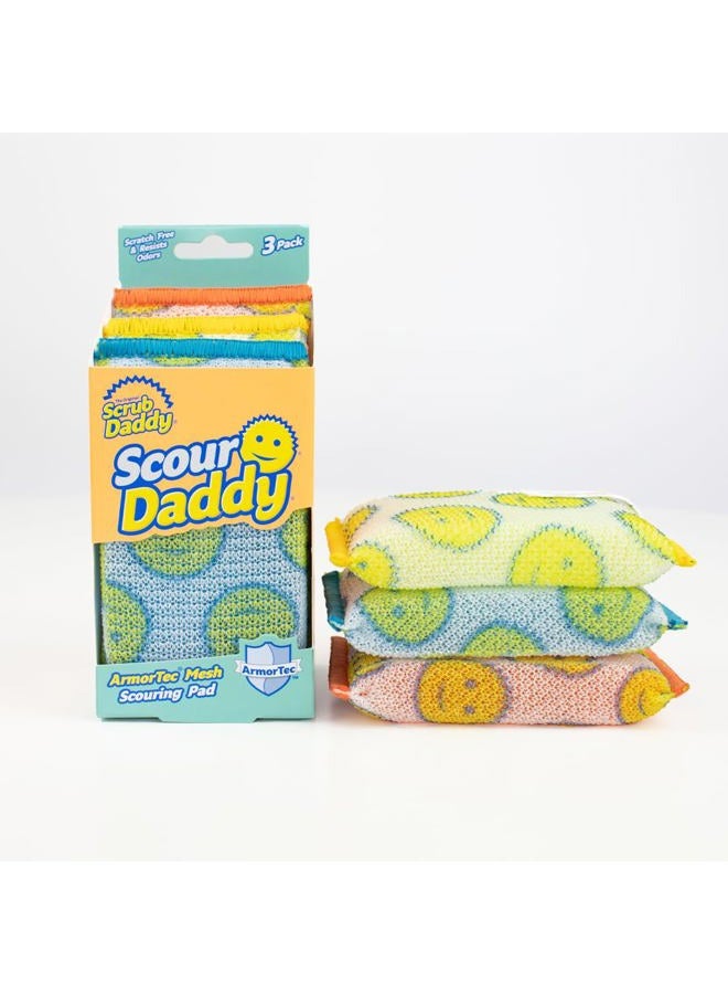 Scrub Daddy Scour Daddy Heavy Duty Mesh Scouring Pad Set Of 3 Assorted - Image 2