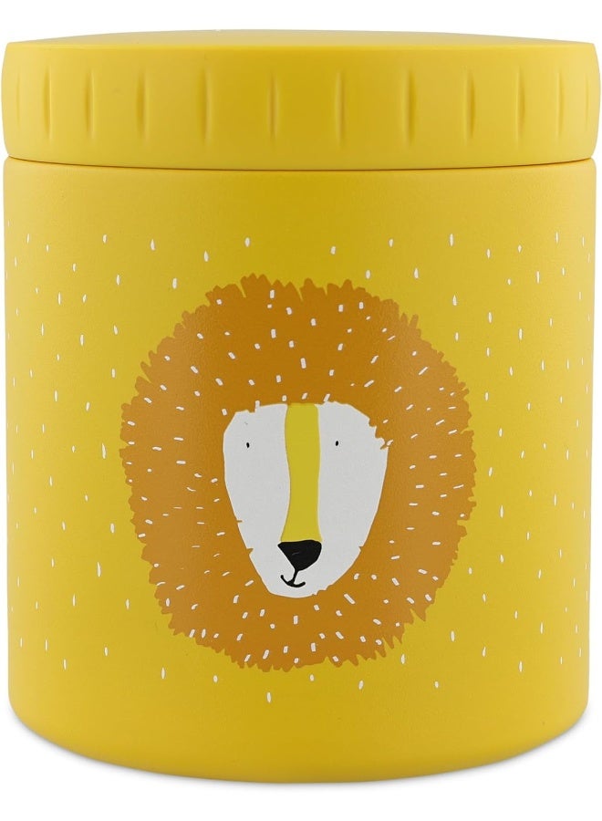 Trixie Stainless Steel Insulated Lunch Box 500ml - Mr. Lion Design - Image 1