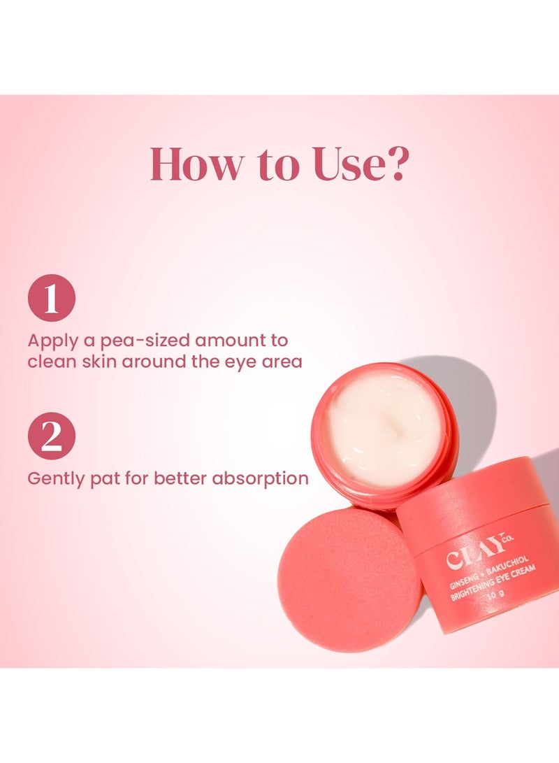 Clayco Ginseng & Bakuchiol Eye Cream | Brightens, Reduces Puffiness & Dark Circles | Hydrating & Firming | Japanese Skincare | Glass Skin Glow | For All Skin Types (10g) - Image 5