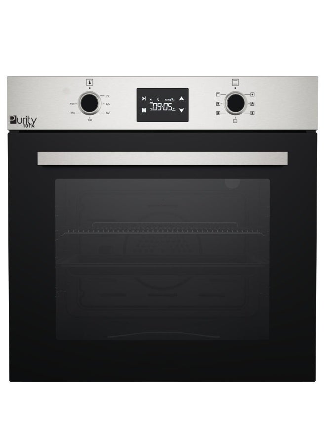Purity Built-in Gas Oven 60cm with Gas Grill, 65L Capacity, Digital Timer, Soft Close Doors, Stainless Steel (Made in Turkey) – OPT601GGD