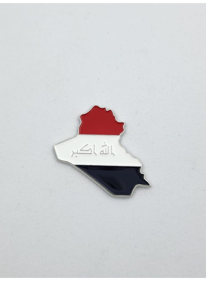 ملصق معدني لخريطة العراق للأجهزة المحمولة وملحقات الكمبيوتر المحمول وملصقات المعجبين لأجهزة iPad وحقائب الظهر وجدران المقتنيات والأبواب والسيارات والشاحنات والدراجات النارية - Image 1
