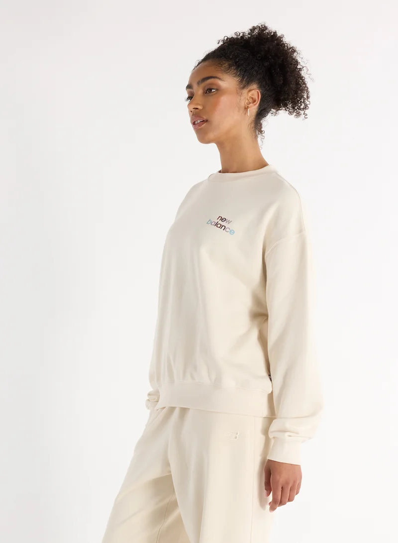 New Balance French Terry Oversized Logo Sweatshirt