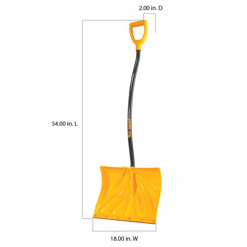 True Temper 1603400 Poly Snow Shovel/Pusher with Ergonomic D-Grip Steel Handle 18 Inch - Image 3