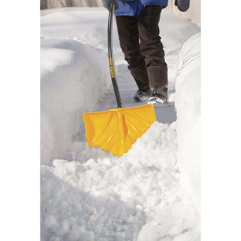 True Temper 1603400 Poly Snow Shovel/Pusher with Ergonomic D-Grip Steel Handle 18 Inch - Image 4
