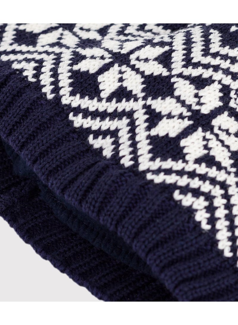 Petit Bateau Babies' woollen jacquard beanie hat - Image 2