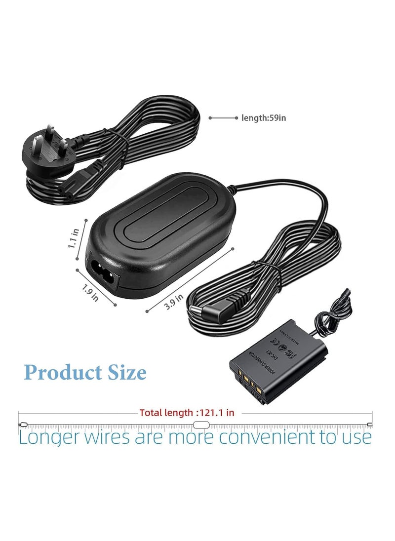 XICEN - Power Adapter , Coupler (NP-BX1 Dummy Battery Replacement) kit ,  for Sony Cybershot ZV-1, DSC-RX1, RX1R, RX100 II III IV V VI VII, M2 M3 M4 M5 M6/B M7, HX50 HX90 HX300 WX300 WX350 WX500 - Image 1