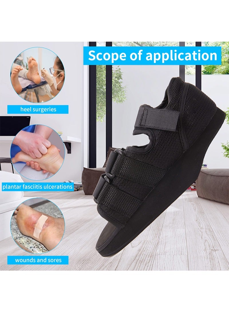 ايكانبو حذاء للجنسين بعد العمليات الجراحية، حذاء خفيف الوزن لتخفيف آلام الكعب، حذاء طبي تقويمي للقدم، حذاء لتخفيف الآلام للتقرحات وجروح القدم، قطعة واحدة - Image 2