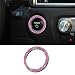 RGOAANC Crystal Rhinestone Engine Start Stop Decoration Ring Push Button Cover Key Ignition Knob Ring Accessories Sparkling Sticker for Car Pink 1PCS - Image 2