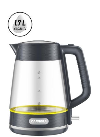 Carrera Glass Electric Kettle CRR 649 – 2200W Power, 1.7L Heat-Resistant Glass Jug, STRIX Controller, 360° Swivel Base, Boil-Dry Protection, Auto Shut-Off - pzsku/ZD103284CE42589A3FB96Z/45/1746206087/b0650465-641d-4b94-a1a3-de59b923091a