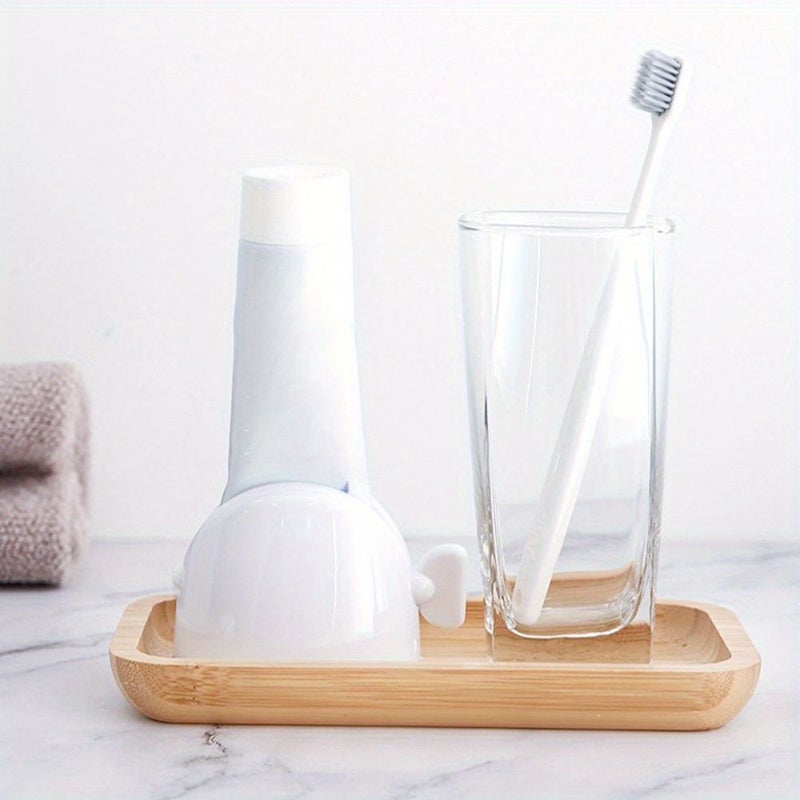 Red Manual Toothpaste Squeezer Tube Dispenser Holder for Bathroom - Image 3
