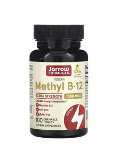 jarrow formulas Jarrow Formulas, Methyl B-12, Extra Strength, Lemon, 1,000 mcg, 100 Chewable Tablets  - Image 1